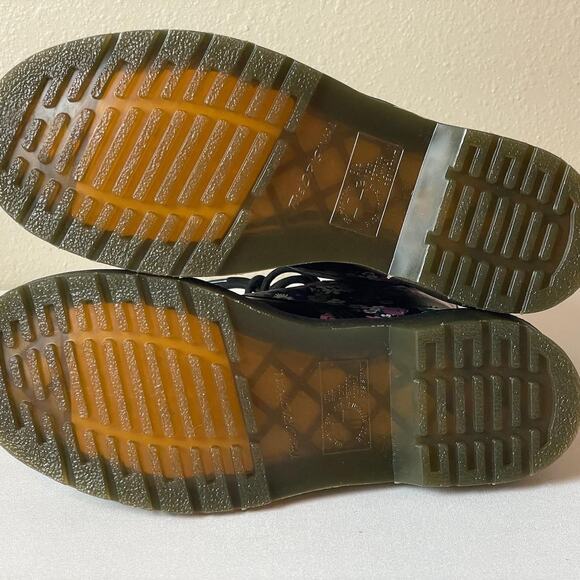 Dr. Martens 1460 Pascal Black Floral Boots Size 6 Doc Martens Flower Combat Punk - Picture 9 of 9